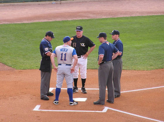 Exchanging the Line Ups - Louisville Slugger Field