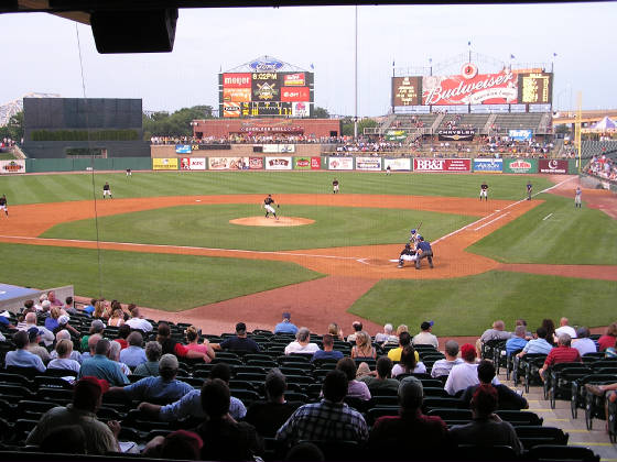 Looking toards RF, Louisville Slugger Field