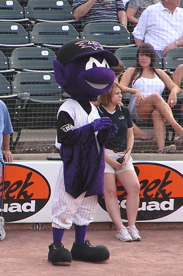 Louisville Bats mascot Buddy